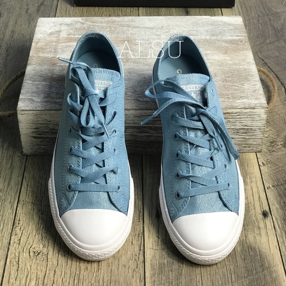 Converse Ctas OX Washed Denim Blue Silver W AUTHEN - Picture 4 of 8